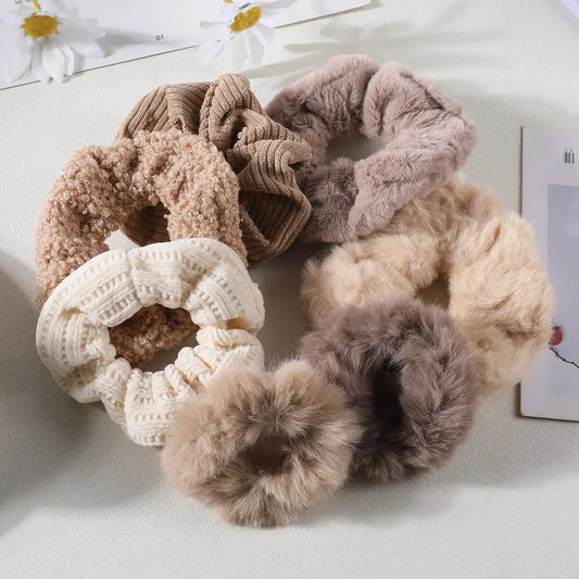 Plush Scrunchie Set – 7 or 21 Soft Hair Ties for Women & Girls