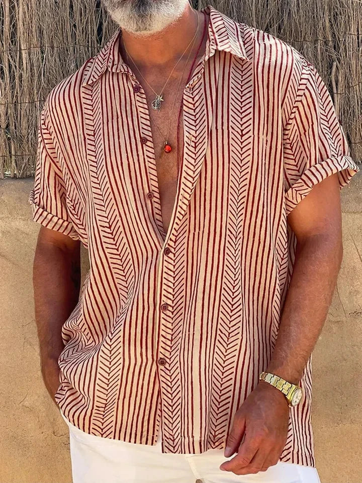 Vibe Check™ 3D Striped Hawaiian Shirt – Unisex Vacation Drip