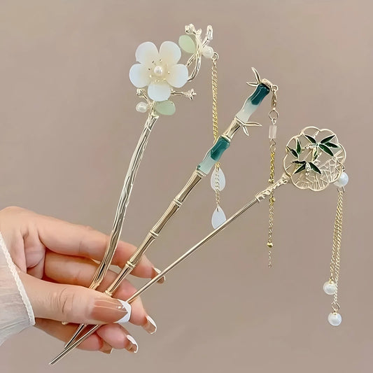 Elegant Chinese Style Hair Clip Tassel Hair Stick.