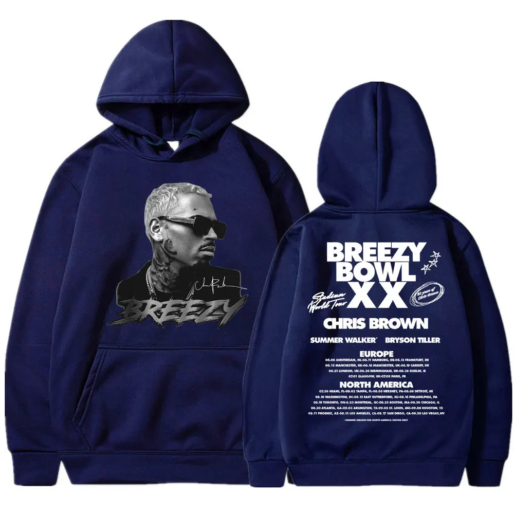 Chris Brown 2025 Tour Hoodie β Hip Hop Vibes Pullover