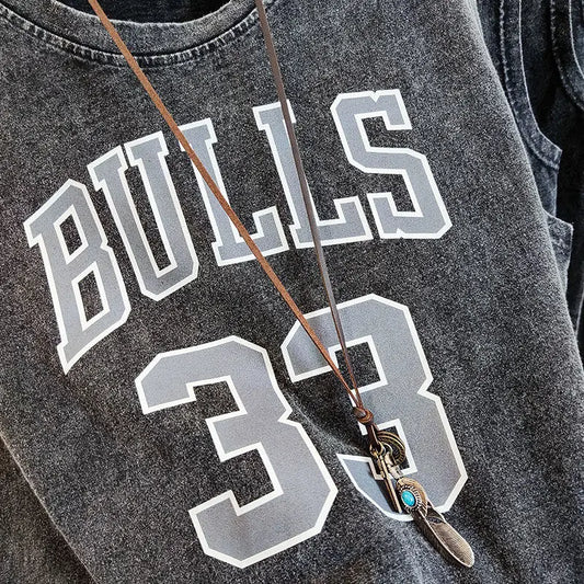 Bulls American Retro Washed Tank – Unisex Streetwear Vest