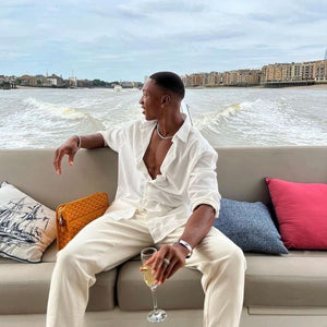 Breezy Vibe – Men's Cotton Linen Beach Shirt