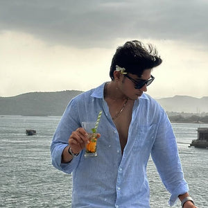 Breezy Vibe – Men's Cotton Linen Beach Shirt