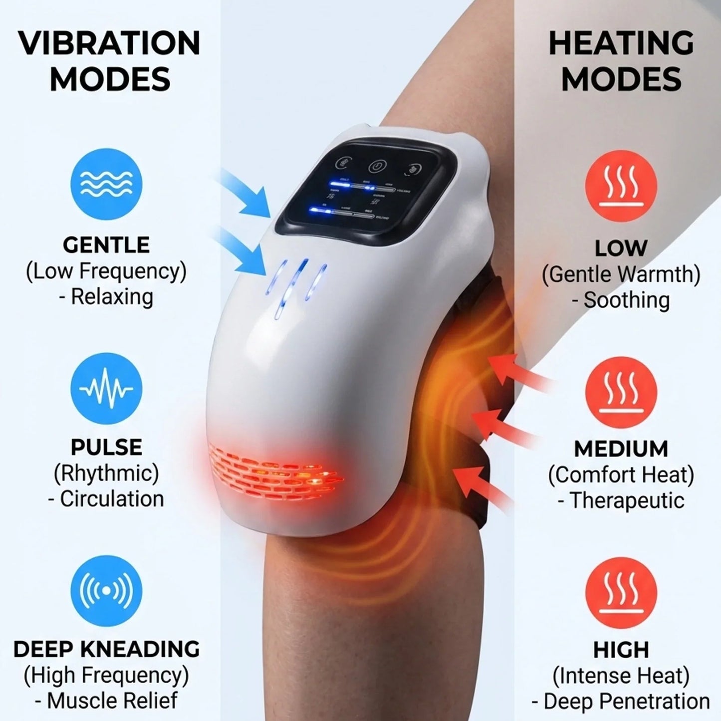 Knee Massager With Heat And Red Light Therapy