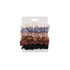 Elegant Minimalist Silk Hair Loop – High-End Faux Leather Ponytail Holder.