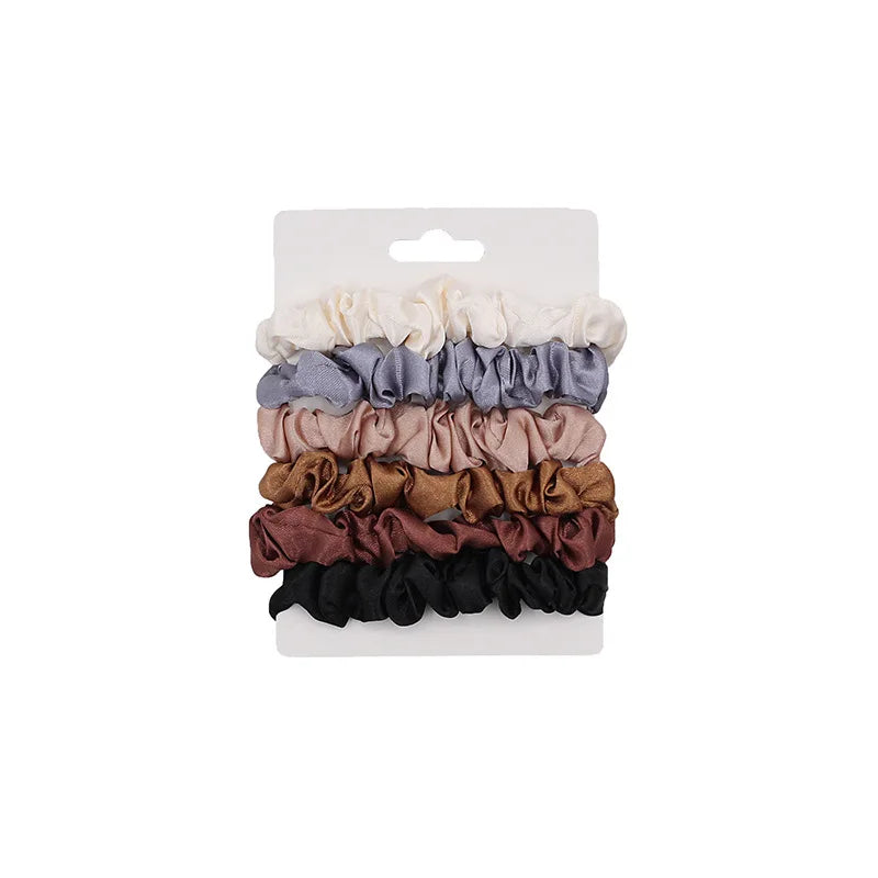 Elegant Minimalist Silk Hair Loop – High-End Faux Leather Ponytail Holder.