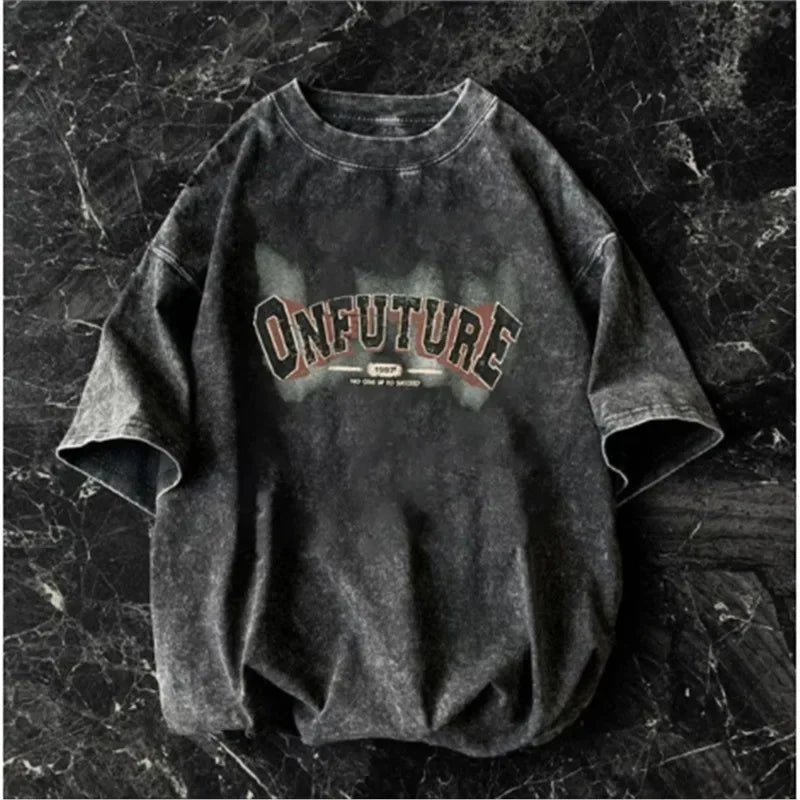 American short-sleeved T-shirt men's summer street loose-fitting shirt