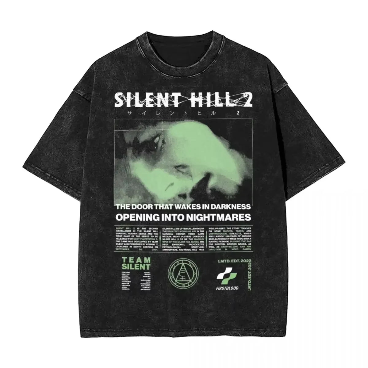 Silent Hill Drip – Washed Horror Tee for Men & Women