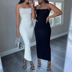 Women's Sexy Backless Bodycon Mini Dress – Summer Sleeveless Spaghetti Strap