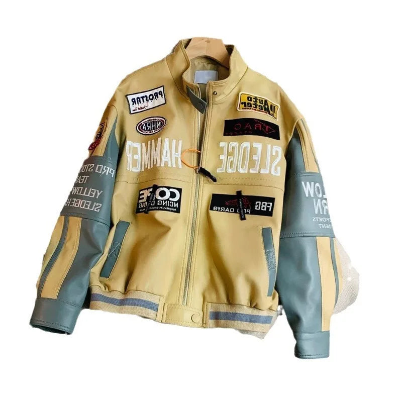 Retro PU Leather Moto Jacket – Unisex, Ready to Slay Fall/Winter Streets