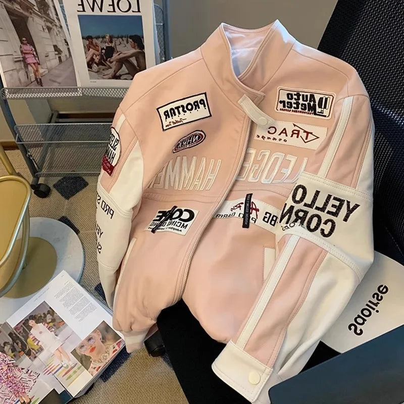 Retro PU Leather Moto Jacket – Unisex, Ready to Slay Fall/Winter Streets