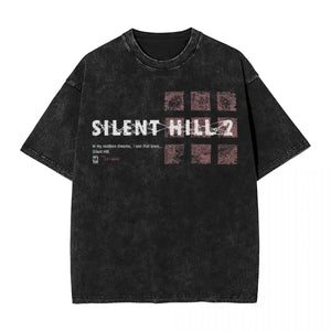 Silent Hill Drip – Washed Horror Tee for Men & Women