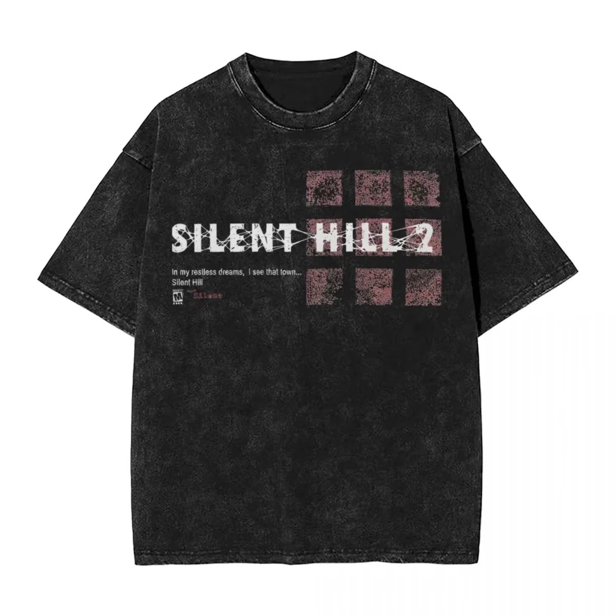 Silent Hill Drip – Washed Horror Tee for Men & Women