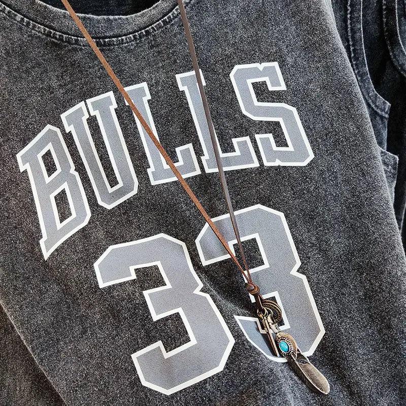 Bulls American Retro Washed Tank – Unisex Streetwear Vest