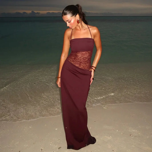 Glow Getter – Lace Slit Party Gown