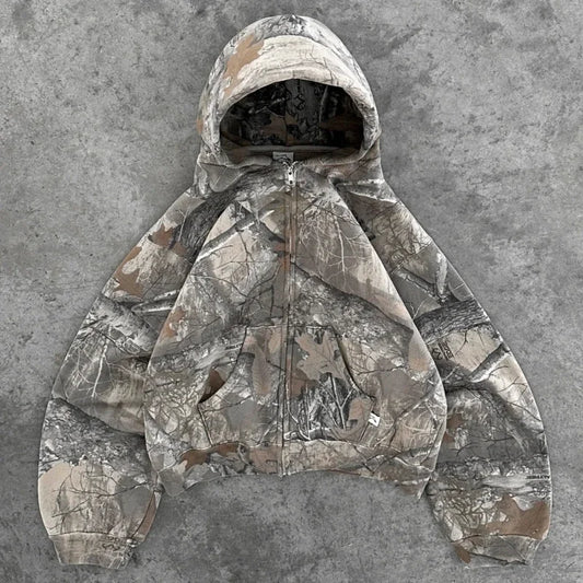 Y2K Retro zip up Hoodies For Men.
