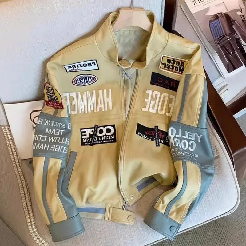 Retro PU Leather Moto Jacket – Unisex, Ready to Slay Fall/Winter Streets