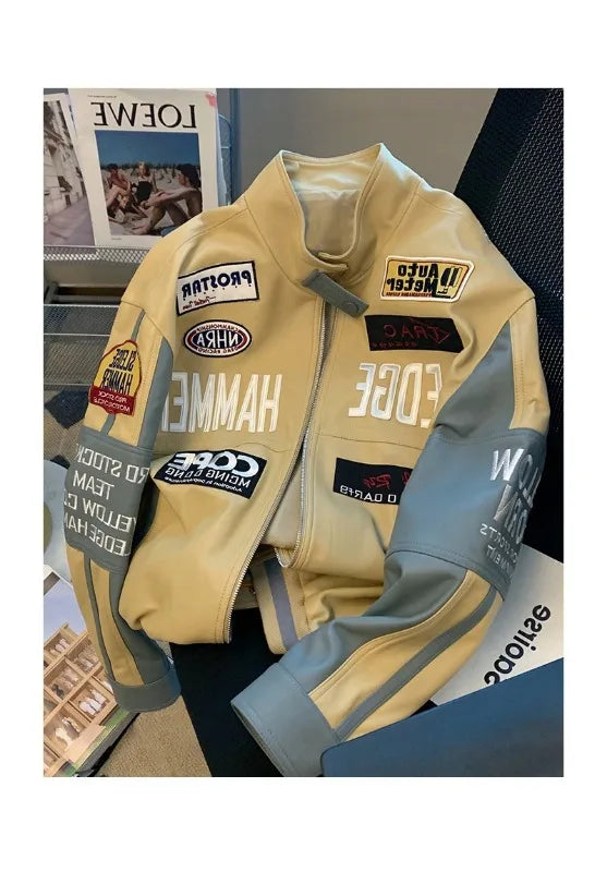 Retro PU Leather Moto Jacket – Unisex, Ready to Slay Fall/Winter Streets