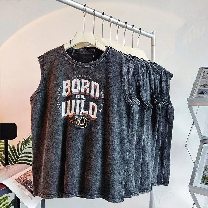 Bulls American Retro Washed Tank – Unisex Streetwear Vest