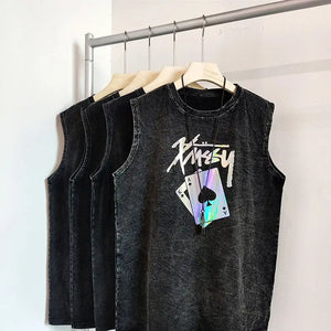 Bulls American Retro Washed Tank – Unisex Streetwear Vest