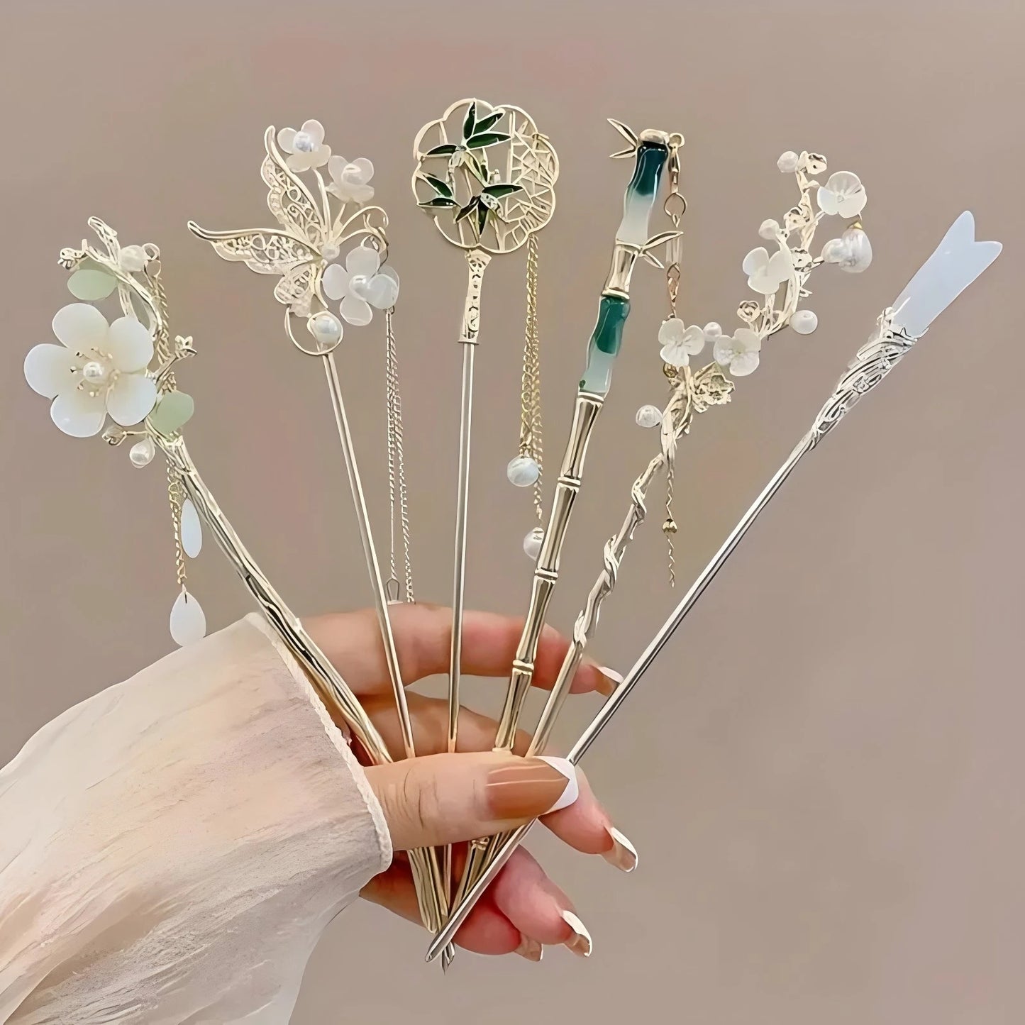 Elegant Chinese Style Hair Clip Tassel Hair Stick.