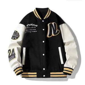 “DripMode Split Varsity – Loose Fit Street Jacket”