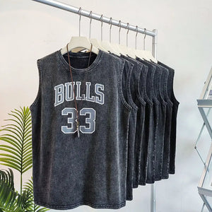 Bulls American Retro Washed Tank – Unisex Streetwear Vest