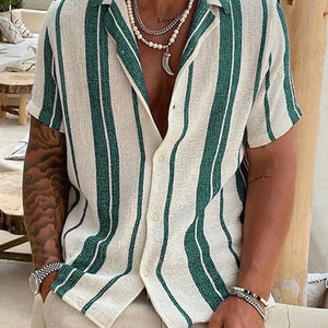 Vibe Check™ 3D Striped Hawaiian Shirt – Unisex Vacation Drip