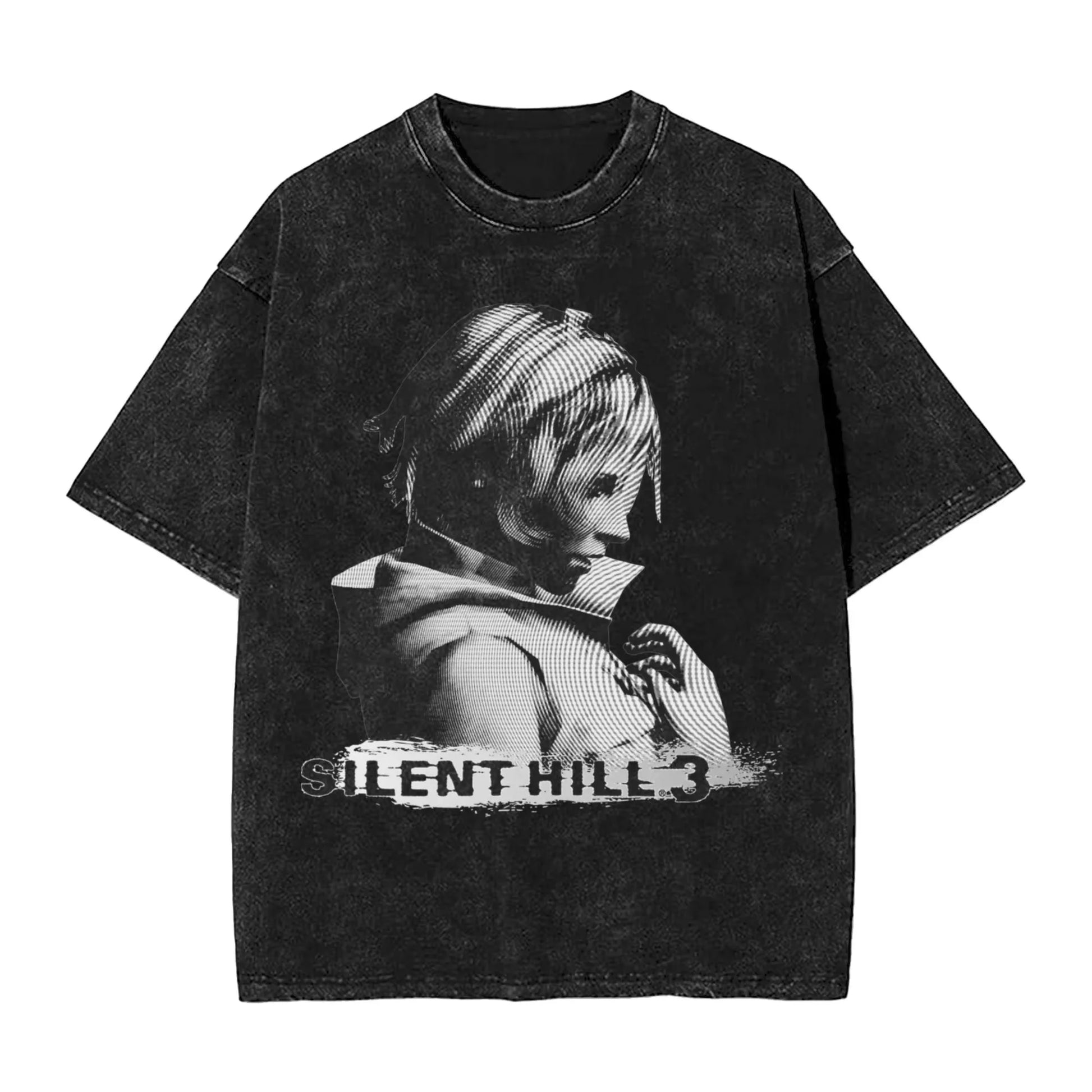 Silent Hill Drip – Washed Horror Tee for Men & Women