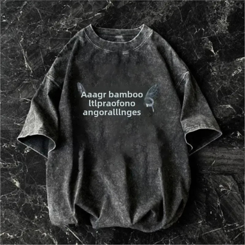 American short-sleeved T-shirt men's summer street loose-fitting shirt