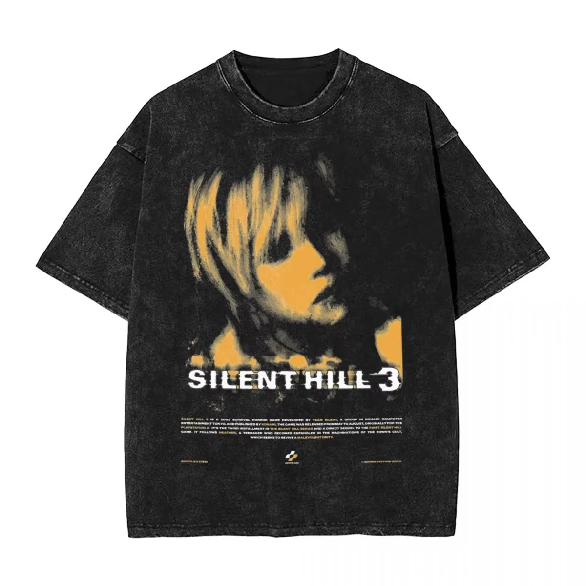 Silent Hill Drip – Washed Horror Tee for Men & Women