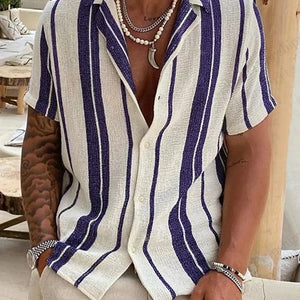 Vibe Check™ 3D Striped Hawaiian Shirt – Unisex Vacation Drip