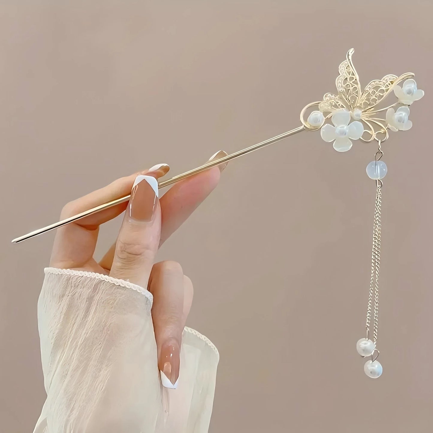 Elegant Chinese Style Hair Clip Tassel Hair Stick.