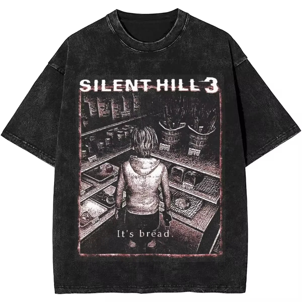 Silent Hill Drip – Washed Horror Tee for Men & Women