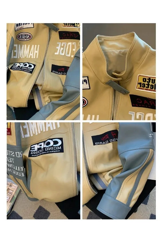 Retro PU Leather Moto Jacket – Unisex, Ready to Slay Fall/Winter Streets