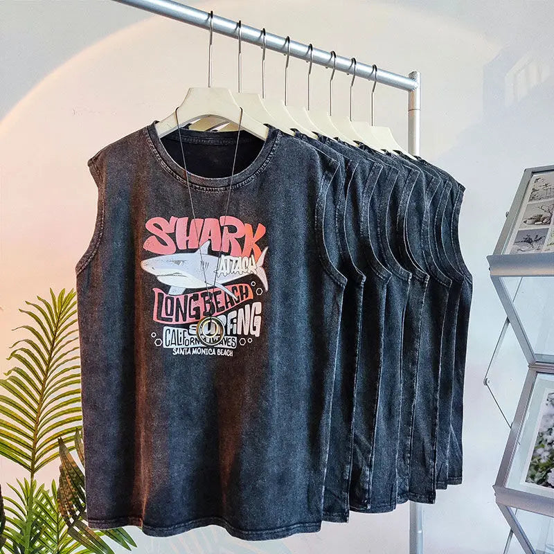 Bulls American Retro Washed Tank – Unisex Streetwear Vest