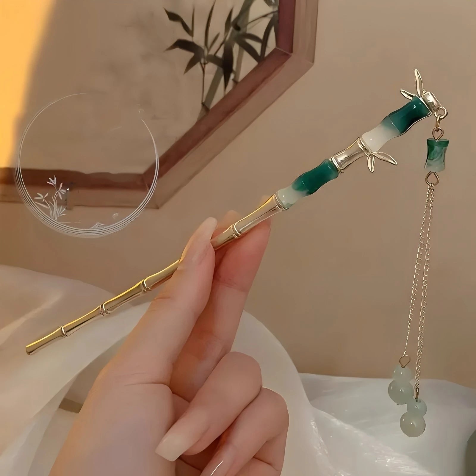 Elegant Chinese Style Hair Clip Tassel Hair Stick.