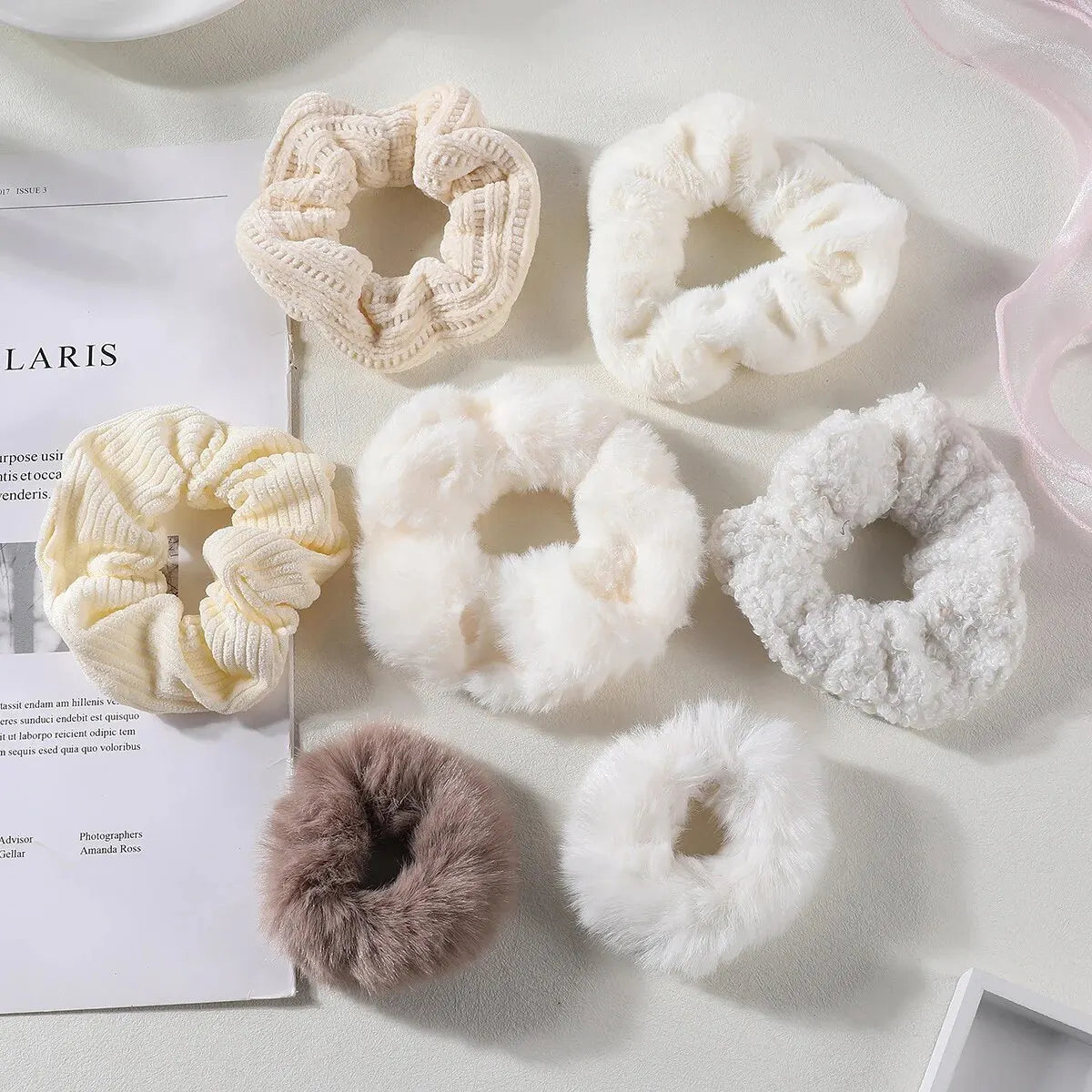 Plush Scrunchie Set – 7 or 21 Soft Hair Ties for Women & Girls