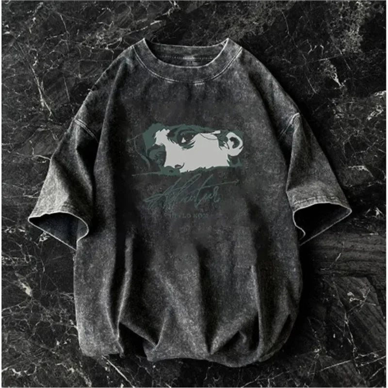 American short-sleeved T-shirt men's summer street loose-fitting shirt