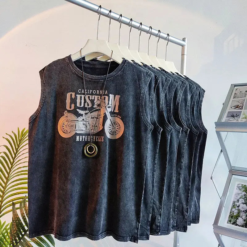 Bulls American Retro Washed Tank – Unisex Streetwear Vest