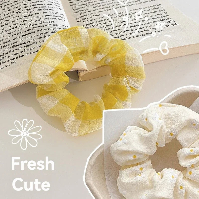 Cute Marble Leather Hair Rings – Spring/Summer Women’s Scrunchies