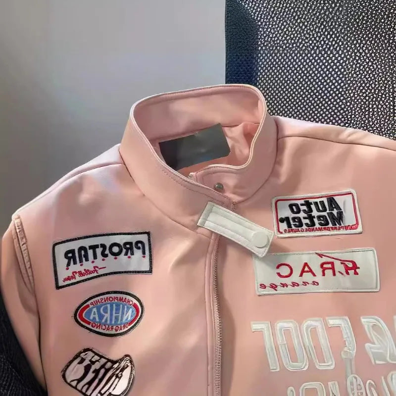 Retro PU Leather Moto Jacket – Unisex, Ready to Slay Fall/Winter Streets