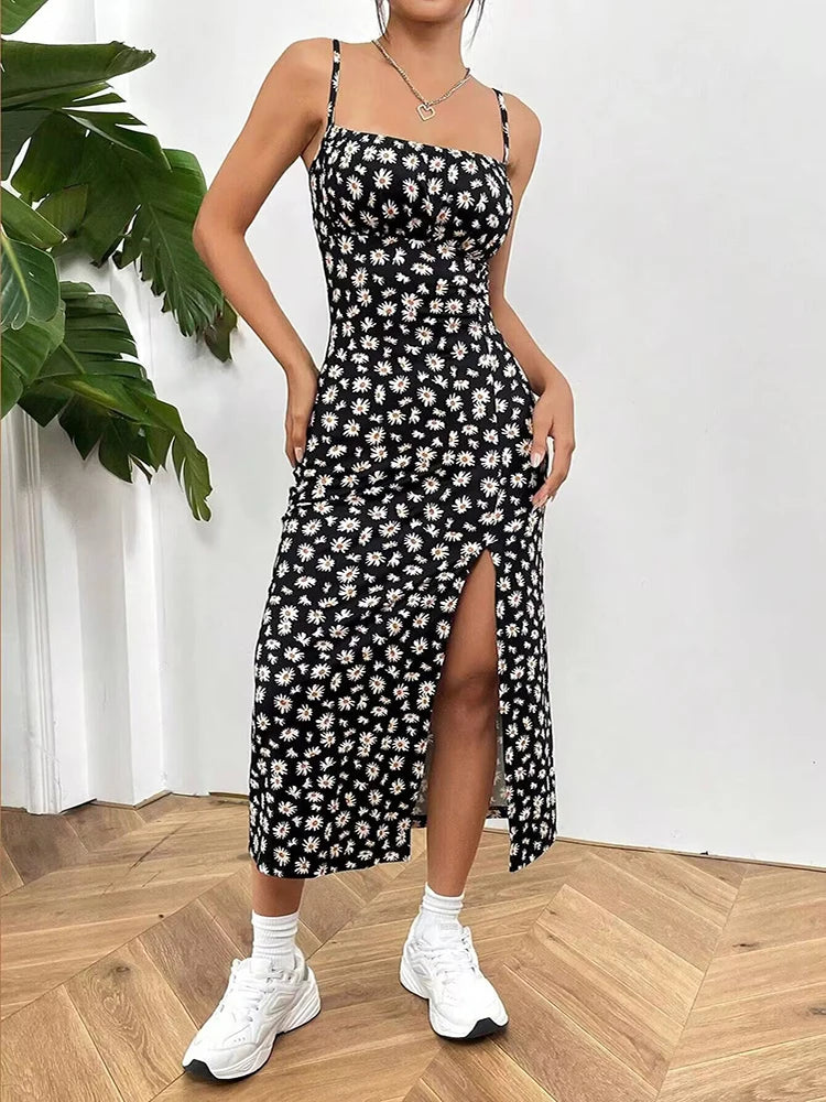🌿 Emerald Allure – Summer Halter Maxi Dress for Women | Sexy Backless Sleeveless Long Dress