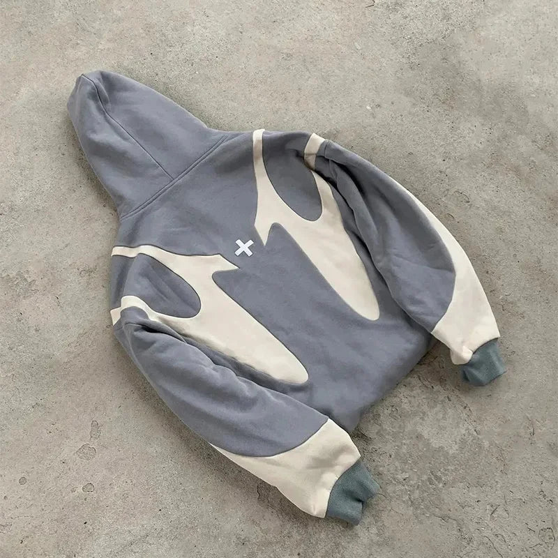 Devil DripY2K Retro Zip-Up Hoodie – Couple Streetwear for Him & Her.