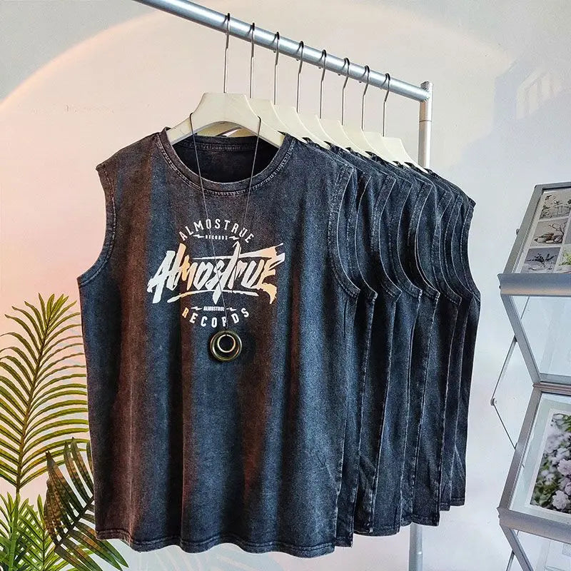 Bulls American Retro Washed Tank – Unisex Streetwear Vest