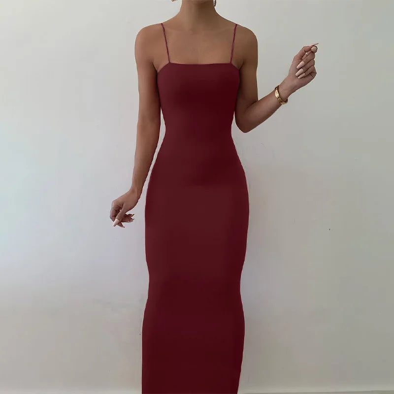 Women's Sexy Backless Bodycon Mini Dress – Summer Sleeveless Spaghetti Strap