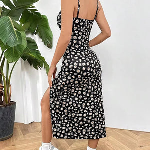 🌿 Emerald Allure – Summer Halter Maxi Dress for Women | Sexy Backless Sleeveless Long Dress