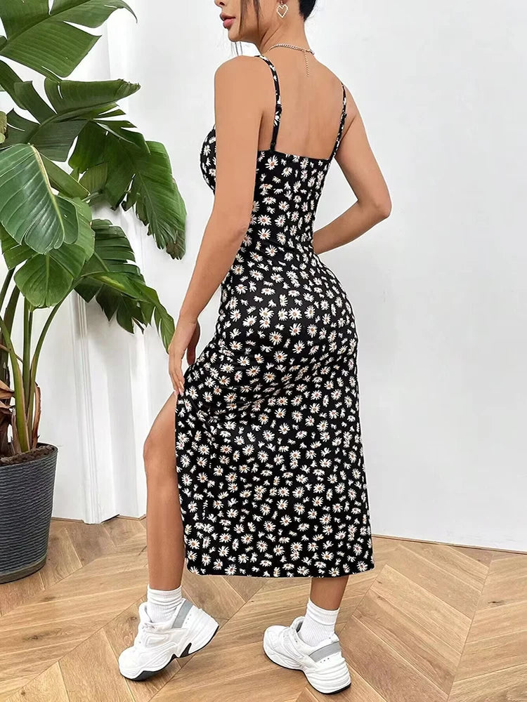 🌿 Emerald Allure – Summer Halter Maxi Dress for Women | Sexy Backless Sleeveless Long Dress