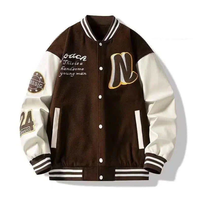 “DripMode Split Varsity – Loose Fit Street Jacket”