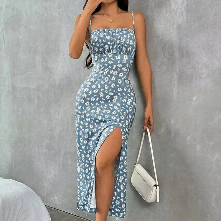 🌿 Emerald Allure – Summer Halter Maxi Dress for Women | Sexy Backless Sleeveless Long Dress